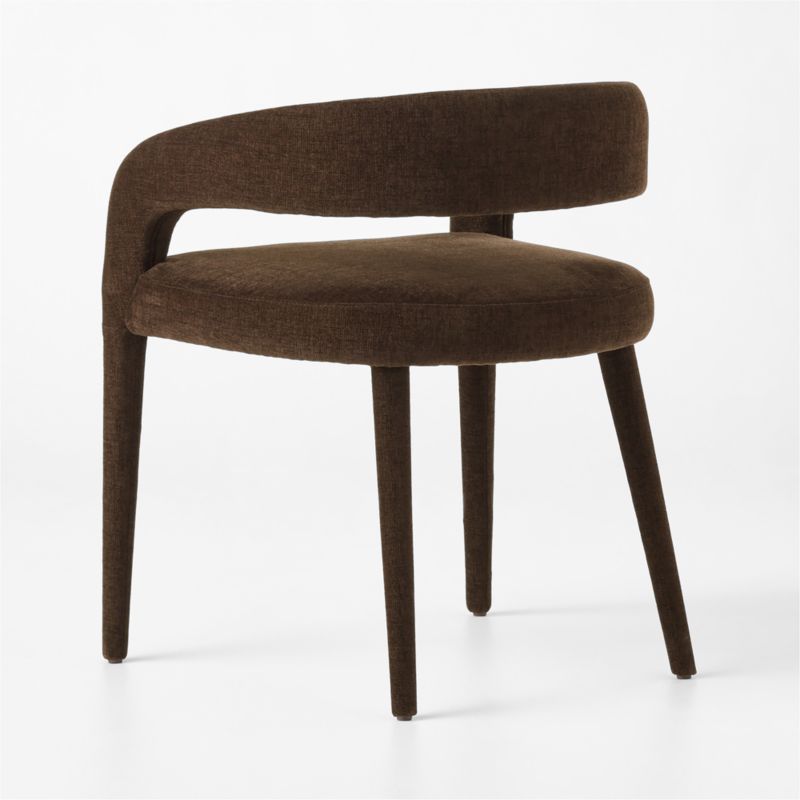 Lisette Brown Performance Fabric Performance Fabric Dining Armchair - image 6 of 8