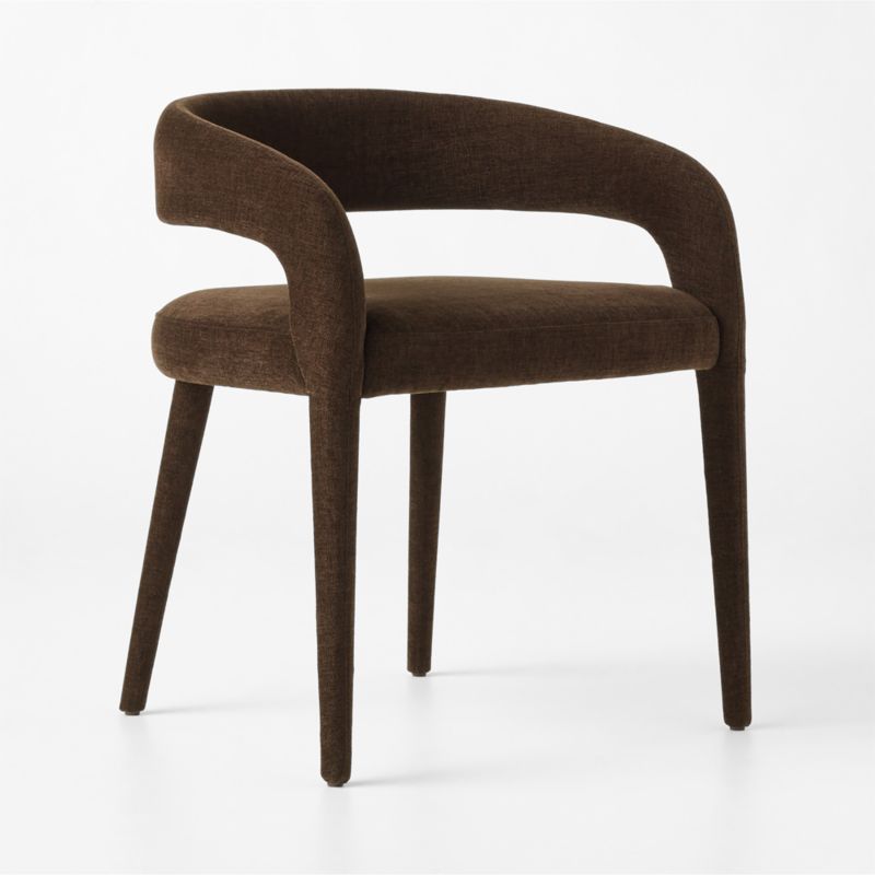 Lisette Brown Performance Fabric Performance Fabric Dining Armchair - image 4 of 8