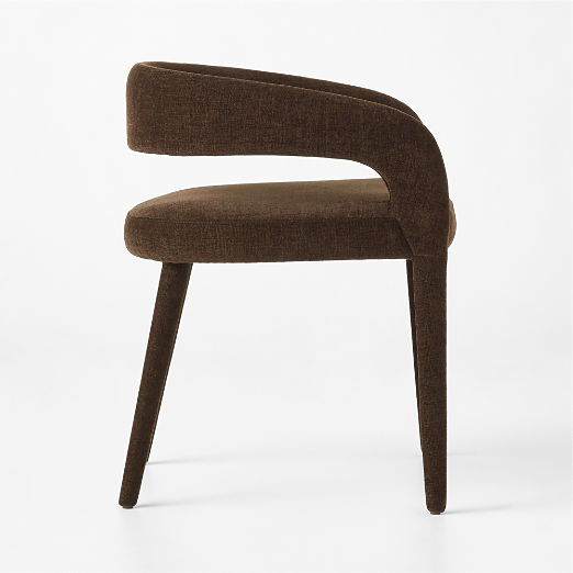 Lisette Brown Performance Fabric Performance Fabric Dining Armchair