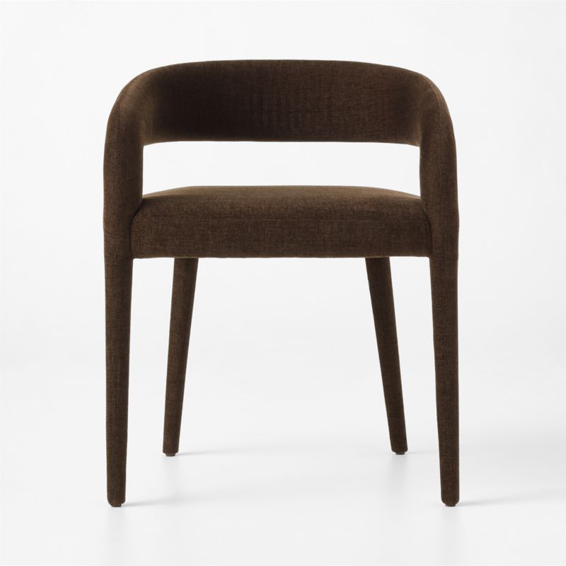 Lisette Brown Performance Fabric Performance Fabric Dining Armchair - image 3 of 8