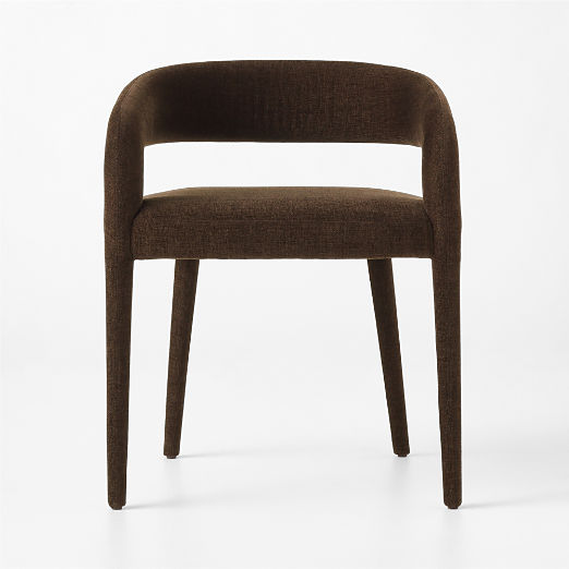 Lisette Brown Performance Fabric Performance Fabric Dining Armchair