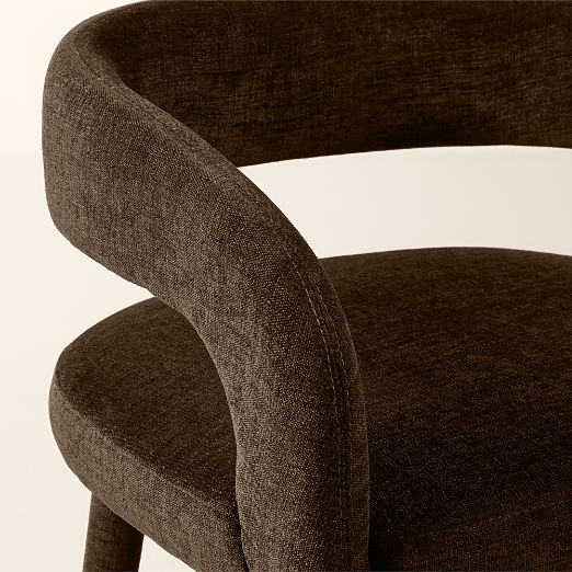 Lisette Brown Performance Fabric Bar Stool Set of 2