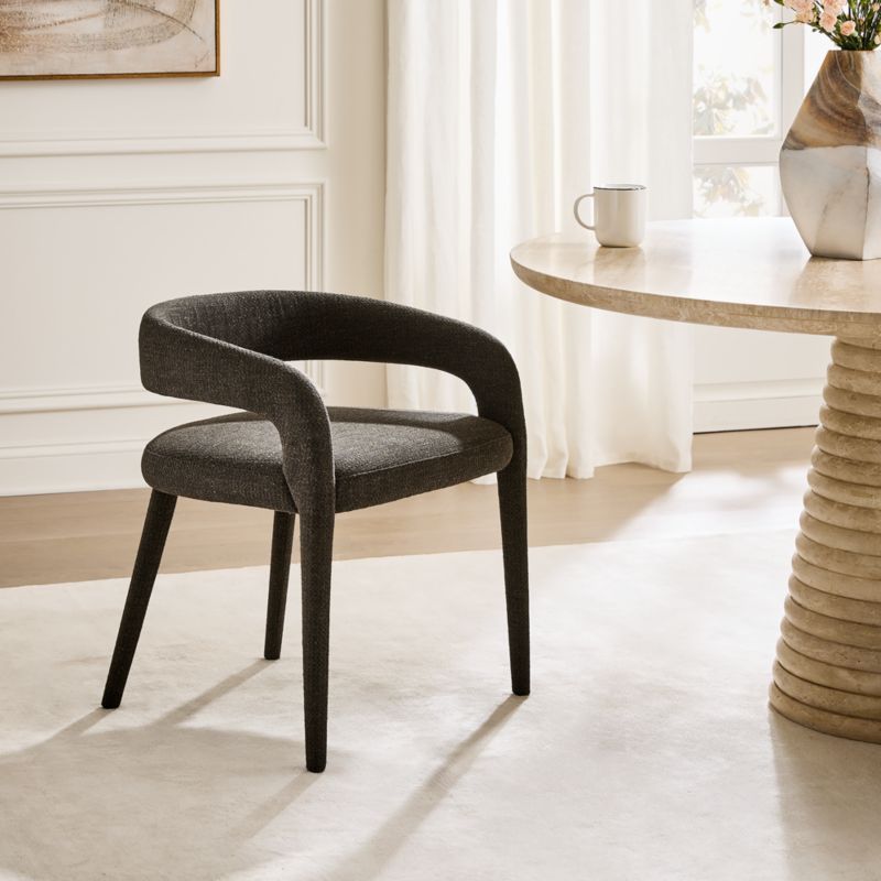 Lisette Charcoal Performance Fabric Dining Armchair - image 3 of 13