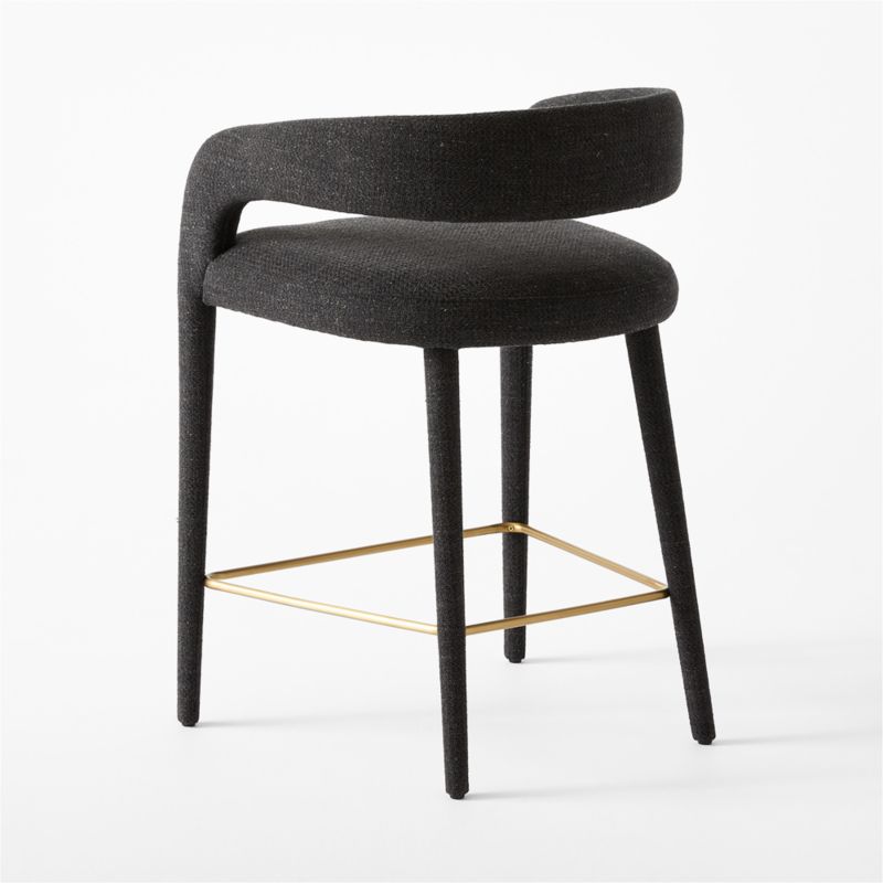 Lisette Charcoal Performance Fabric Counter Stool - image 5 of 7