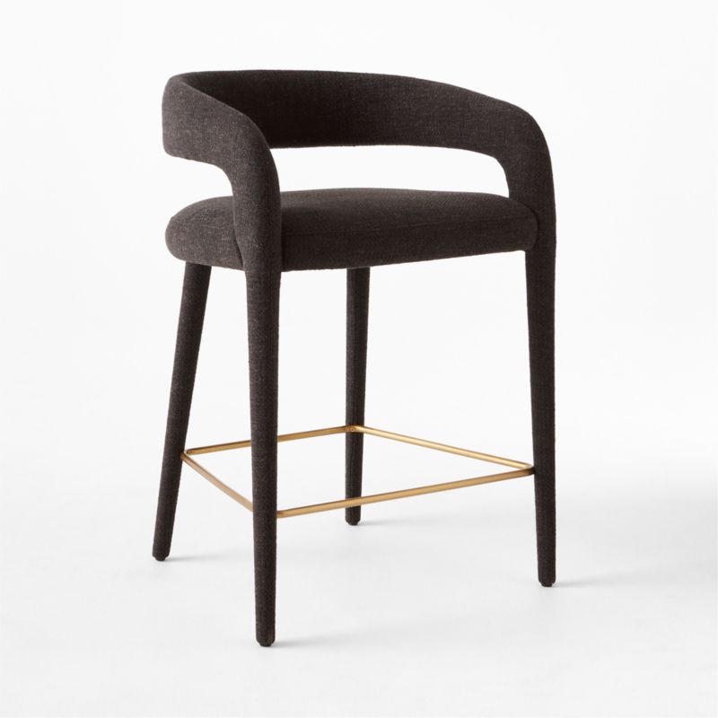 Lisette Charcoal Performance Fabric Counter Stool - image 3 of 7