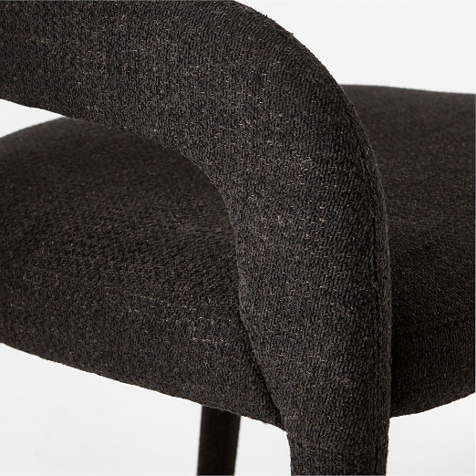 Lisette Charcoal Performance Fabric Dining Armchair