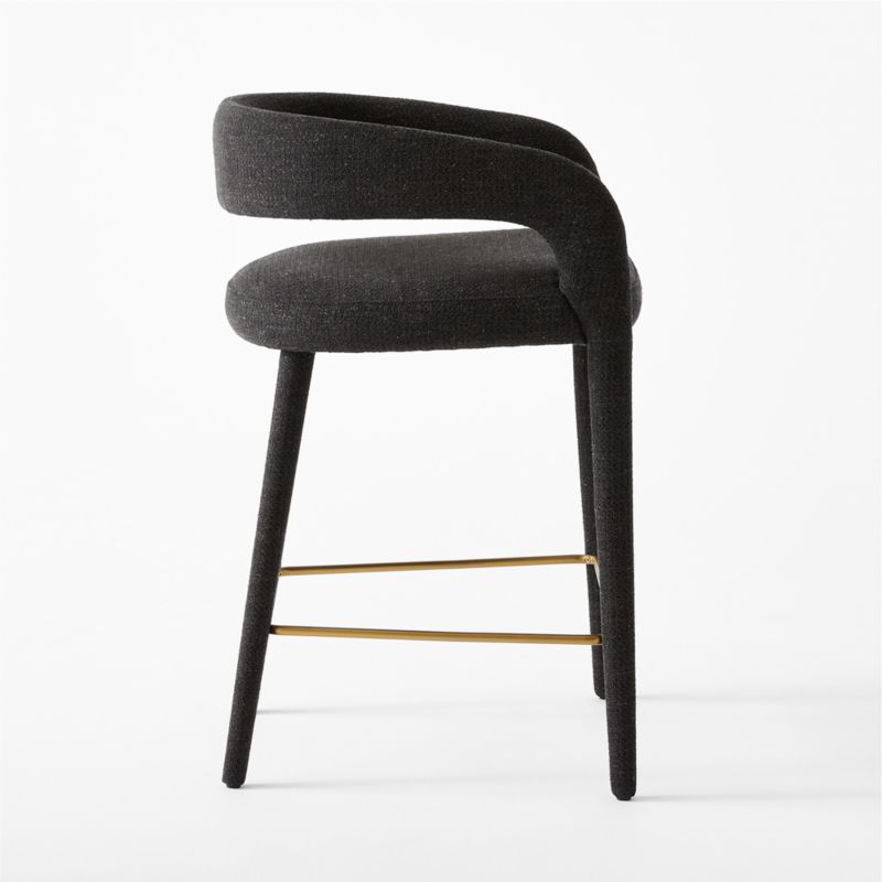 Lisette Charcoal Performance Fabric Counter Stool - image 4 of 7