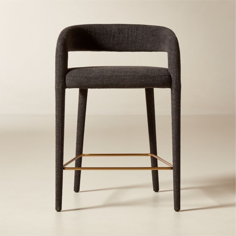 Lisette Charcoal Performance Fabric Counter Stool - image 0 of 7