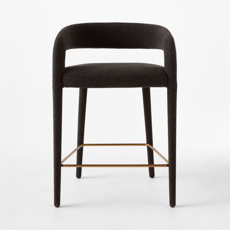 Lisette Charcoal Performance Fabric Counter Stool - image 2 of 7