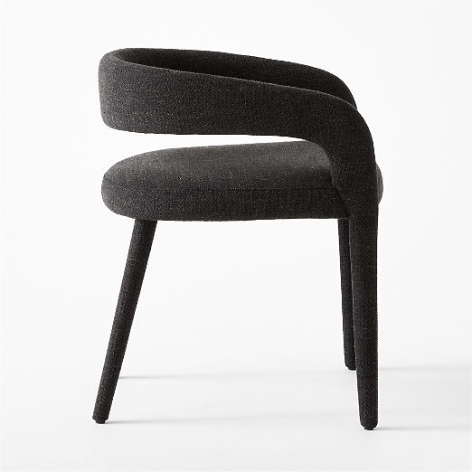 Lisette Charcoal Performance Fabric Dining Armchair