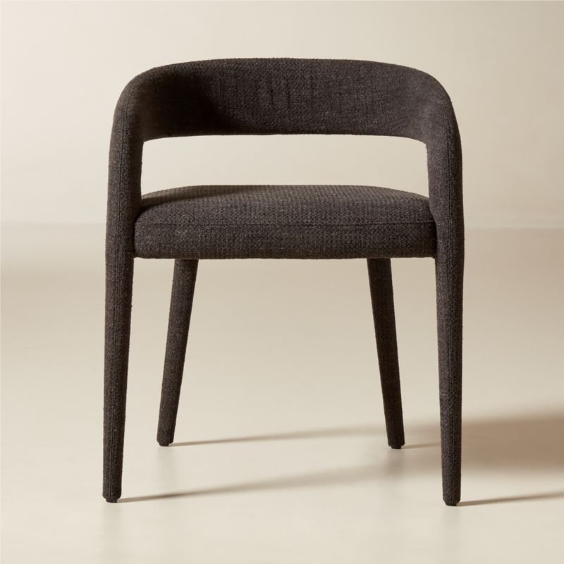 Lisette Charcoal Performance Fabric Dining Armchair - image 0 of 8