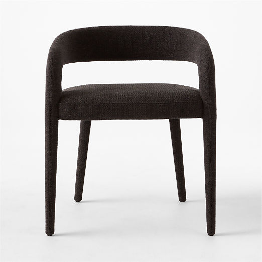 Lisette Charcoal Performance Fabric Dining Armchair