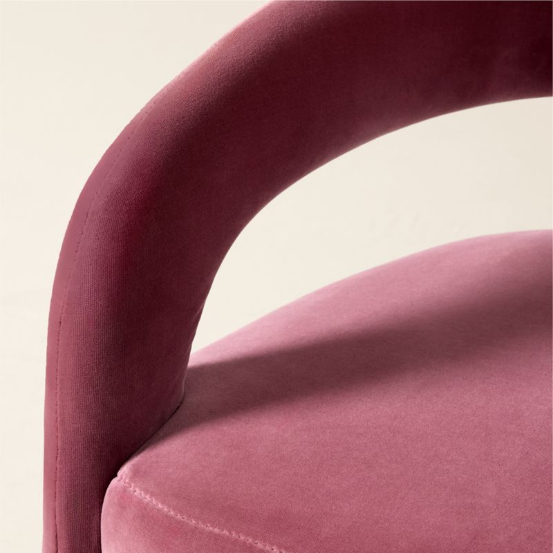 Lisette Rose Velvet Dining Armchair - image 4 of 5