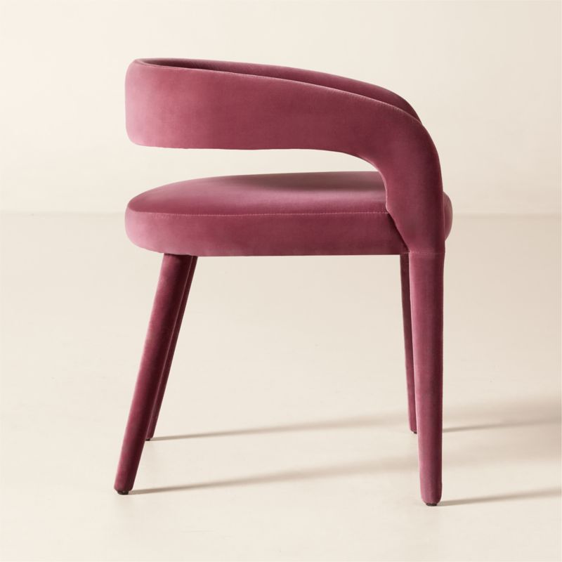 Lisette Rose Velvet Dining Armchair - image 2 of 5