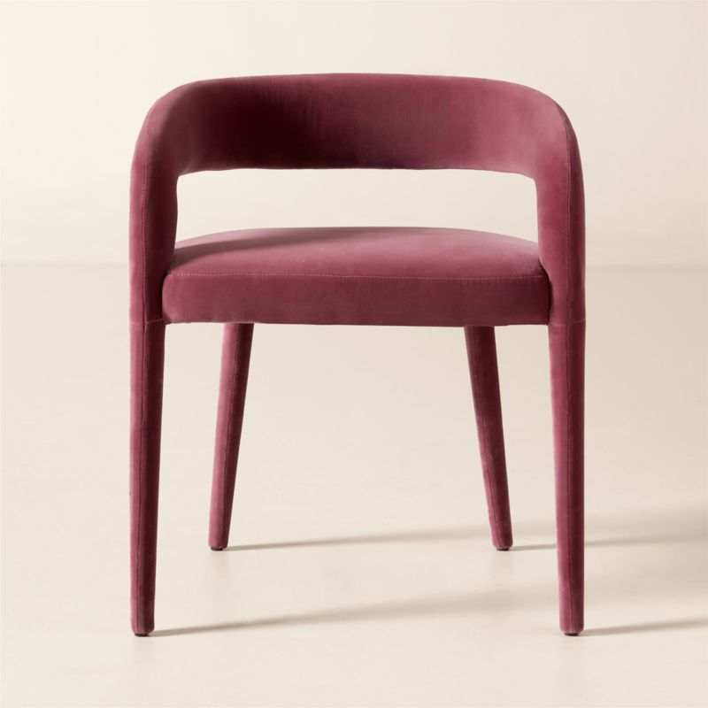 Lisette Rose Velvet Dining Armchair - image 0 of 5