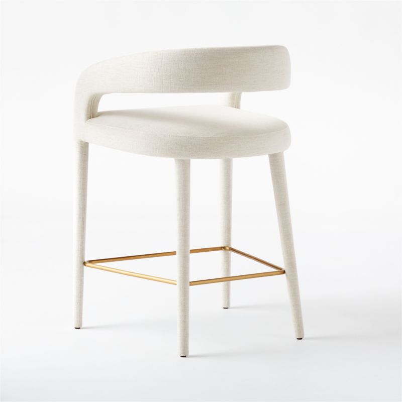 Lisette White Performance Fabric Counter Stool - image 7 of 9