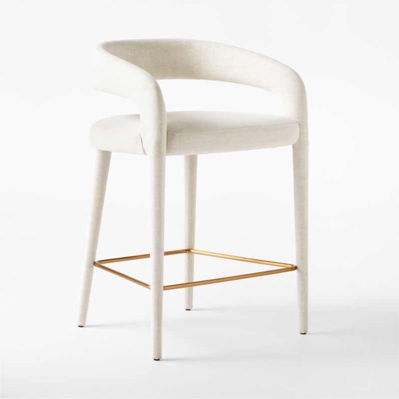 Lisette White Performance Fabric Counter Stool - image 5 of 9