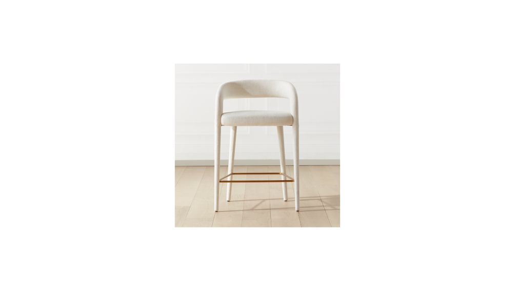 Lisette White Counter Stool | CB2 Canada