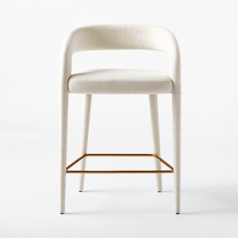 Lisette White Performance Fabric Counter Stool - image 4 of 9