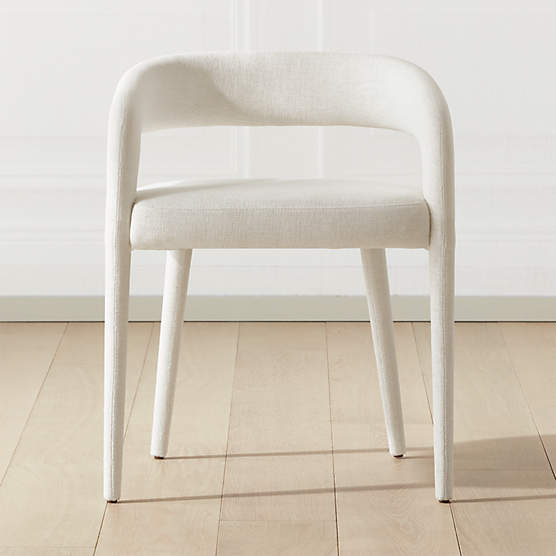 Lisette Grey Dining Armchair + Reviews CB2