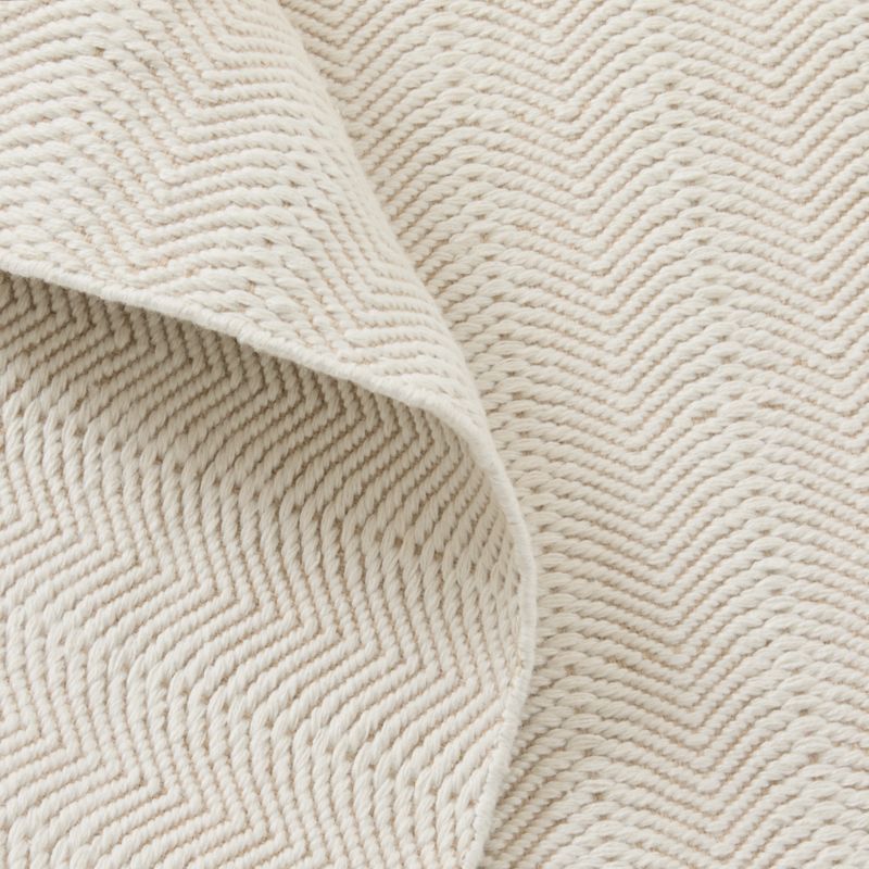 Litus Handwoven White Herringbone and Sand Indoor/Outdoor Performance Area Rug 8'x10' - image 5 of 6