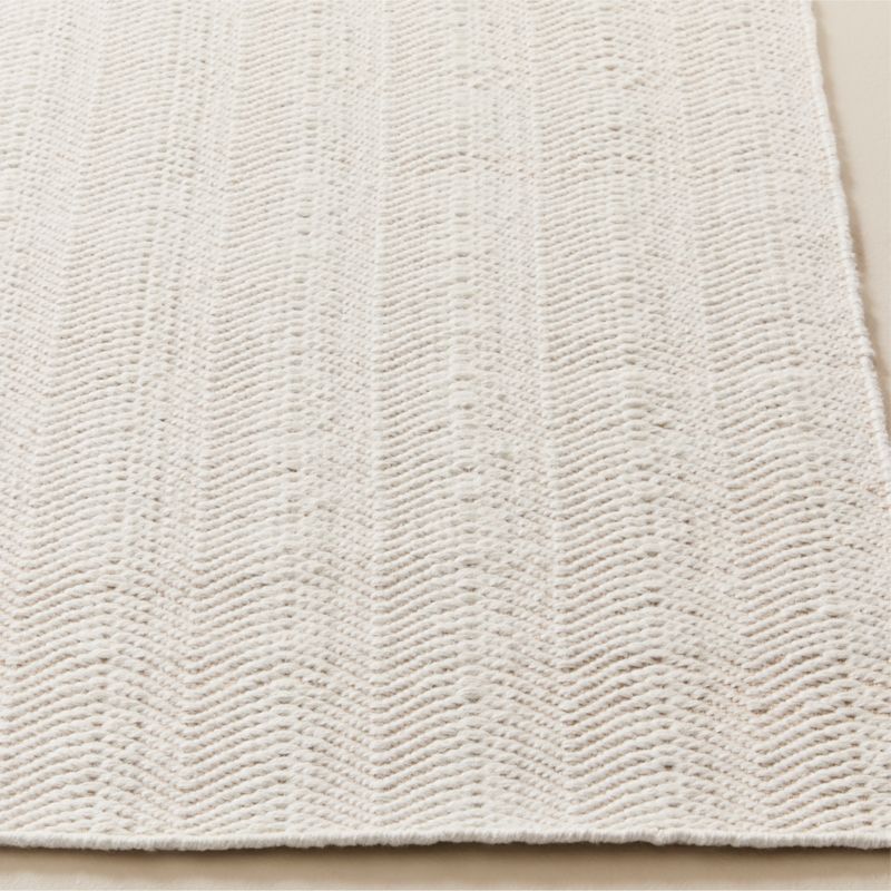 Litus Handwoven White Herringbone and Sand Indoor/Outdoor Performance Area Rug 8'x10' - image 4 of 6