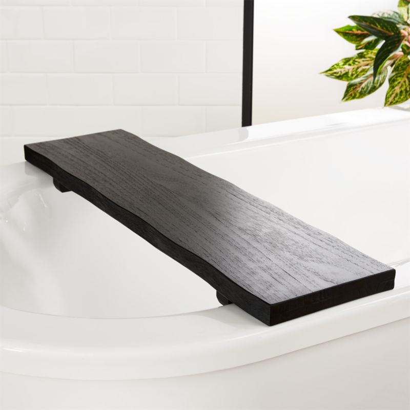 View Live Edge Charred Teak Bath Caddy details