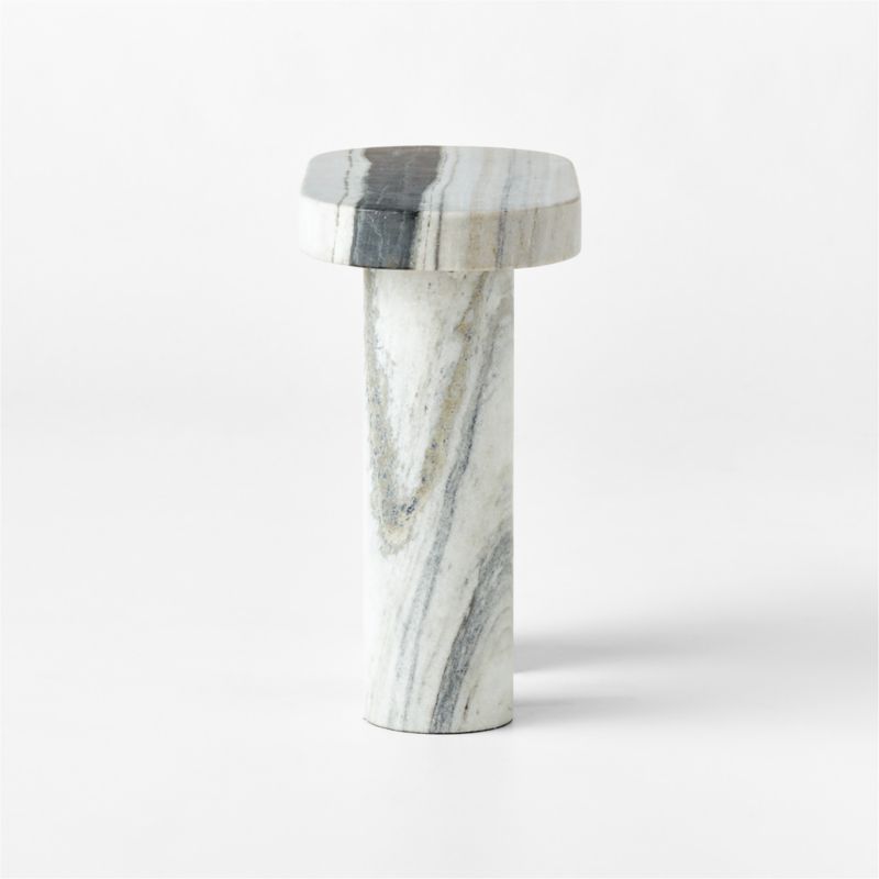 Livello White Marble Side Table - image 7 of 10