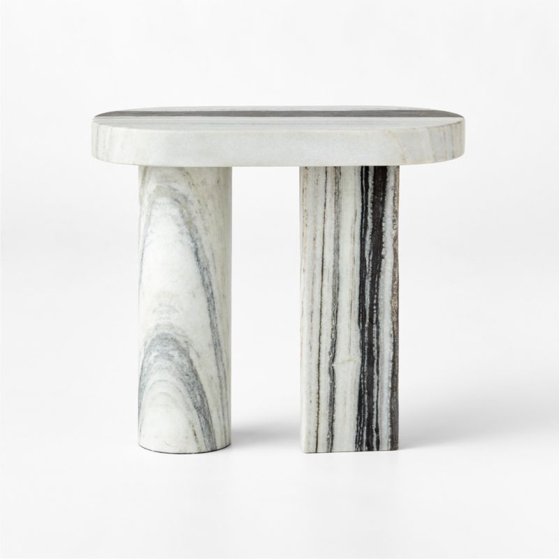 Livello White Marble Side Table - image 5 of 10