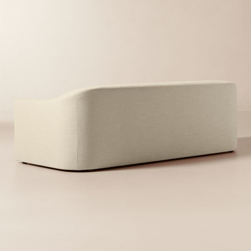 Lincoln 90.5" Curved Ivory Performance Linen Sofa by Kara Mann - image 3 of 7