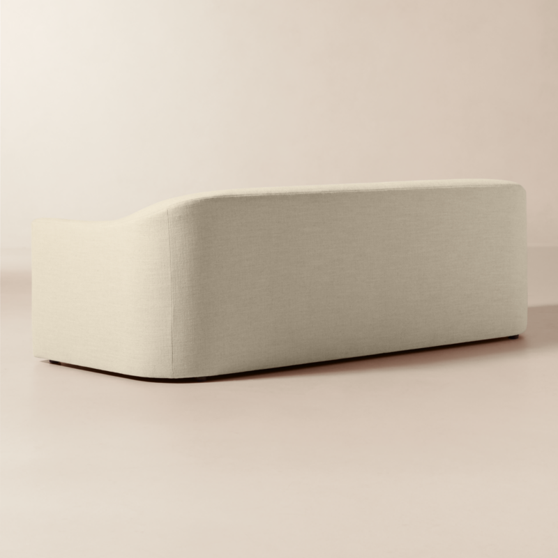 Lincoln 90.5" Curved Ivory Performance Linen Sofa by Kara Mann - image 4 of 8