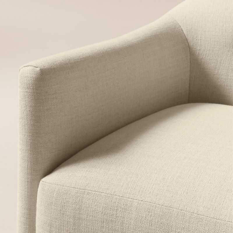 Lincoln 90.5" Curved Ivory Performance Linen Sofa by Kara Mann - image 5 of 7