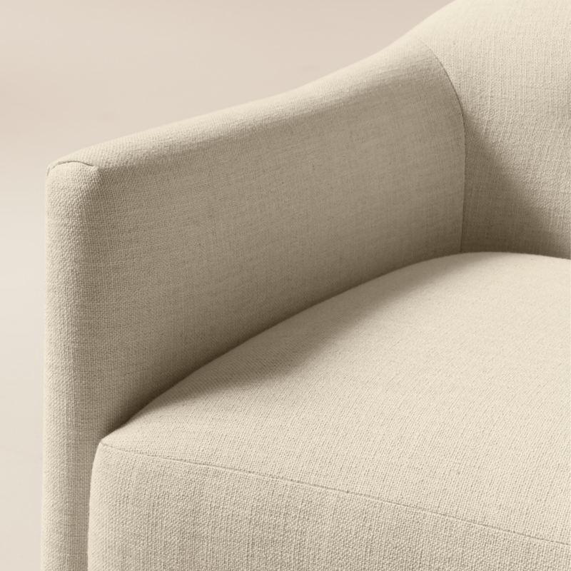 Lincoln 90.5" Curved Ivory Performance Linen Sofa by Kara Mann - image 6 of 8