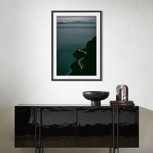 'Let's Take The Long Way Home' Photographic Print in Black Frame