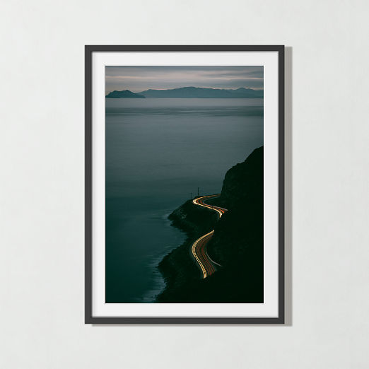 'Let's Take The Long Way Home' Photographic Print in Black Frame