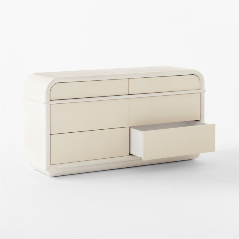 Lobos 6-Drawer White Wood Dresser - image 5 of 9