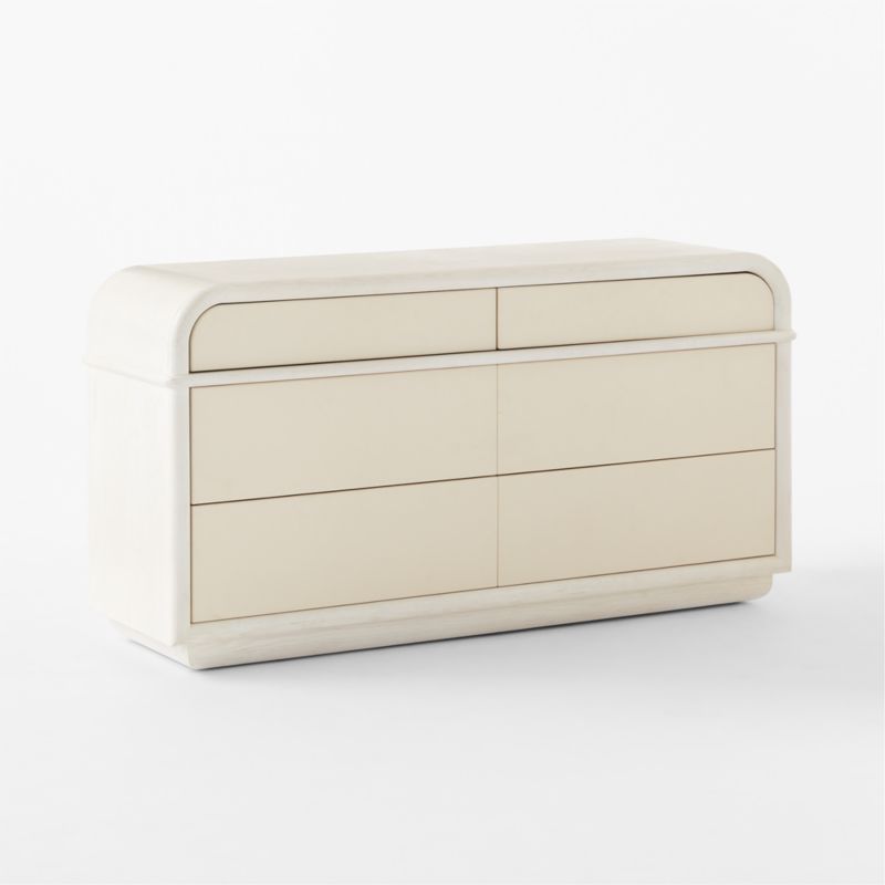 Lobos 6-Drawer White Wood Dresser - image 4 of 9