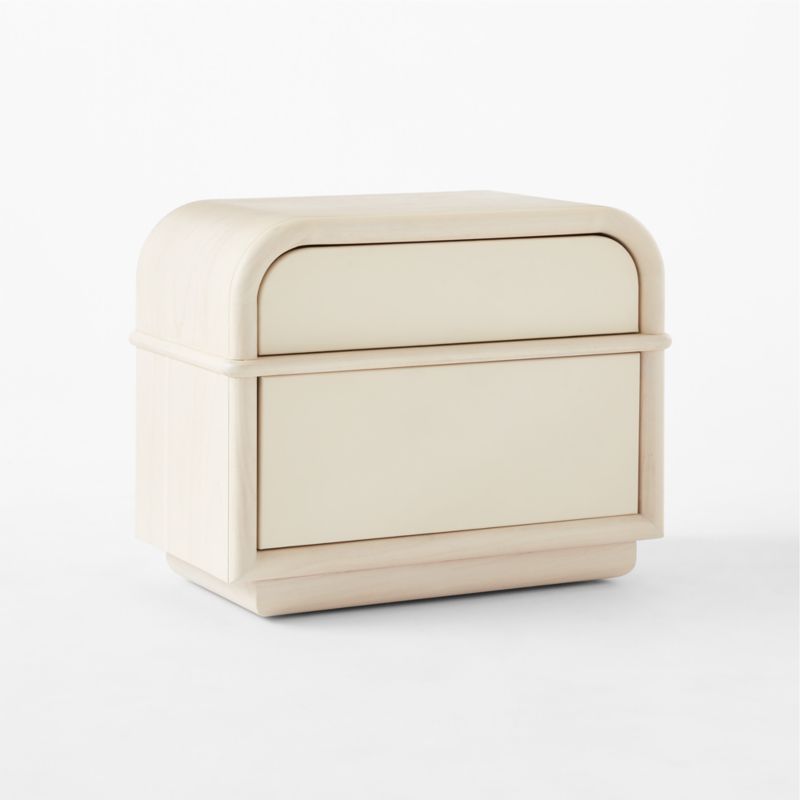 Lobos 2-Drawer White Wood Nightstand - image 4 of 9