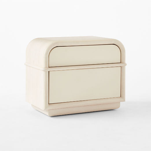 Lobos 2-Drawer White Wood Nightstand