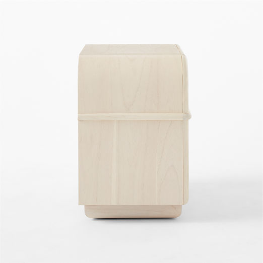 Lobos 2-Drawer White Wood Nightstand