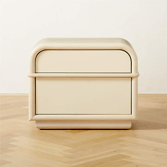 Lobos 2-Drawer White Wood Nightstand