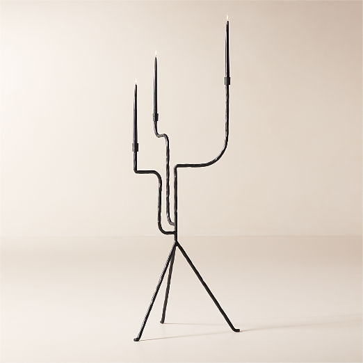 Lochan Wrought Iron Tripod Taper Candle Holder