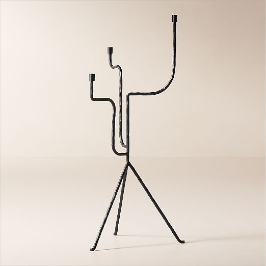 Lochan Wrought Iron Tripod Taper Candle Holder