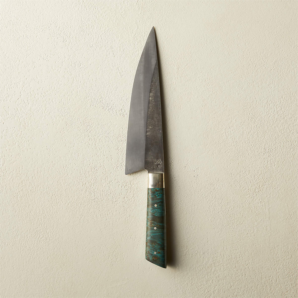 cb2.com | Lockjaw Blue-Green Burl Wood Chef's Knife