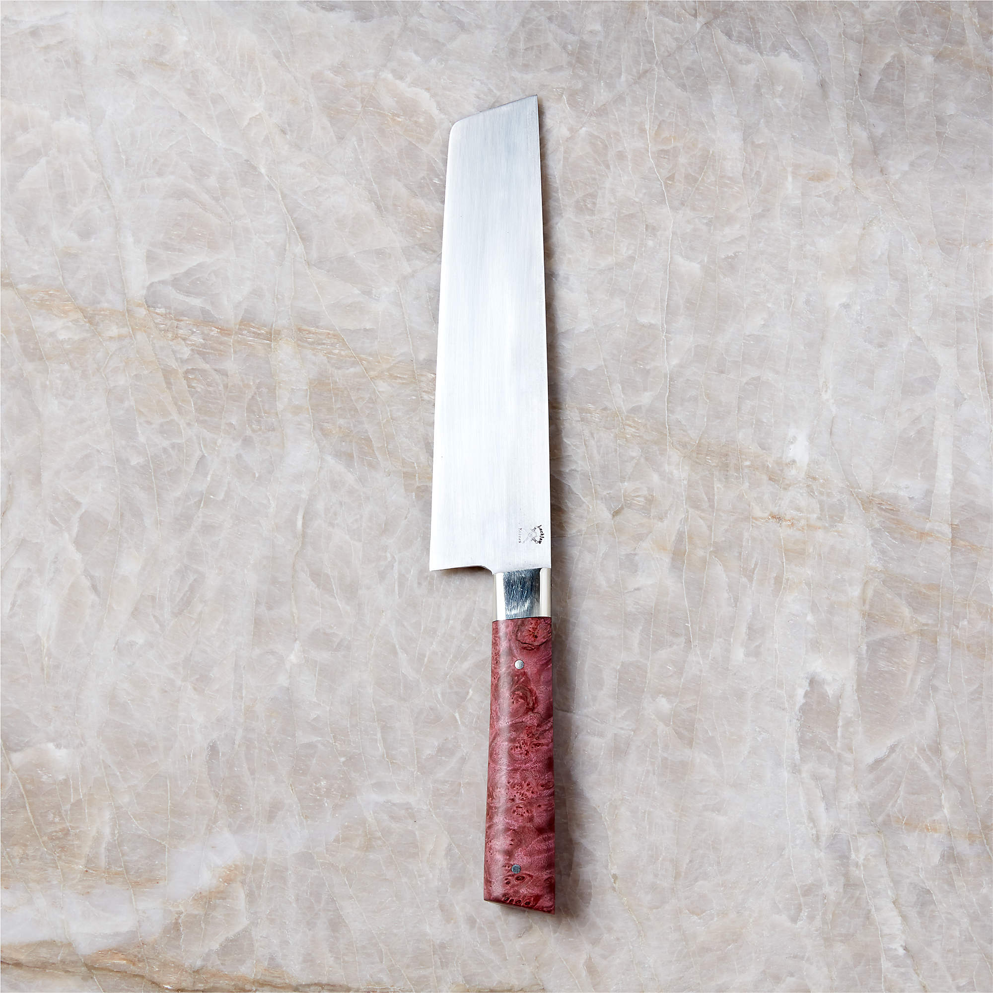 Lockjaw Nakiri Knife with Purple Burl Wood Handle CB2