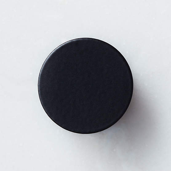 Logan Round Black Knob 1"