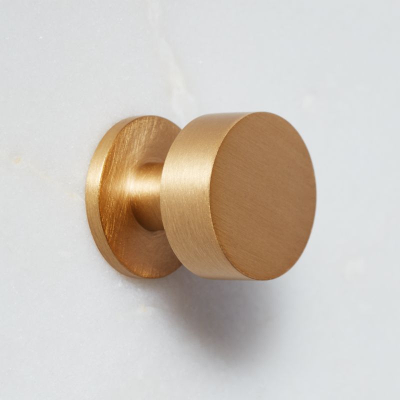 Logan Round 1" Brushed Brass Knob - image 3 of 8