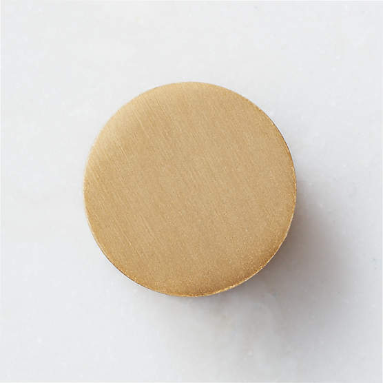 Logan Round Brushed Brass Knob 1"