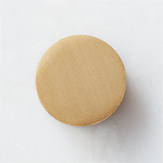 Logan Round Brushed Brass Knob 1"