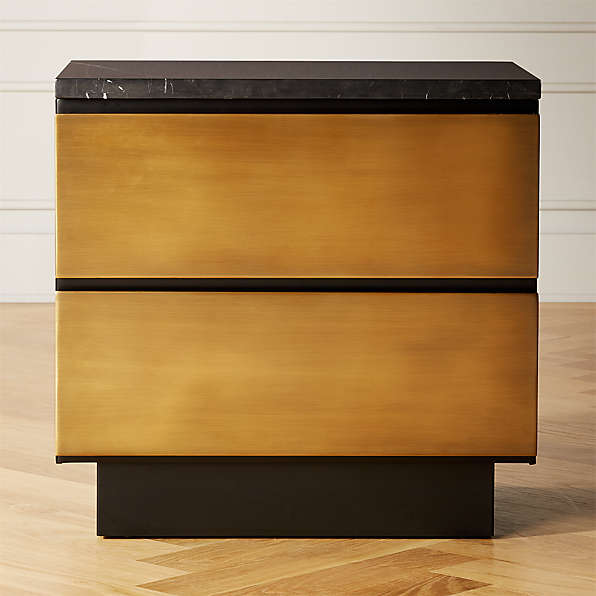 Black Modern Nightstand Cb2